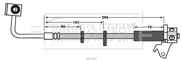 BORG & BECK Pidurivoolik BBH7622